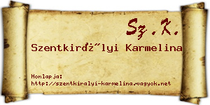 Szentkirályi Karmelina névjegykártya